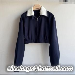 Luxury Discount Miu Miu Short Jacket M090104 Blue 2025