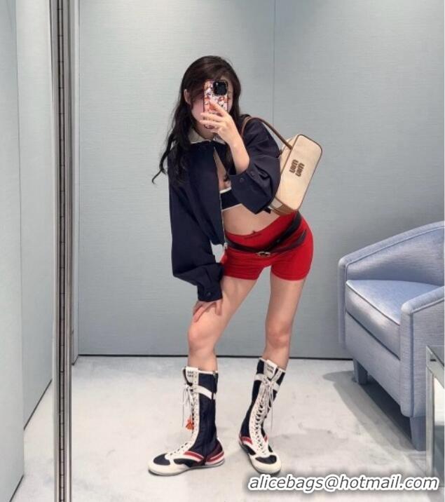 Luxury Discount Miu Miu Short Jacket M090104 Blue 2025