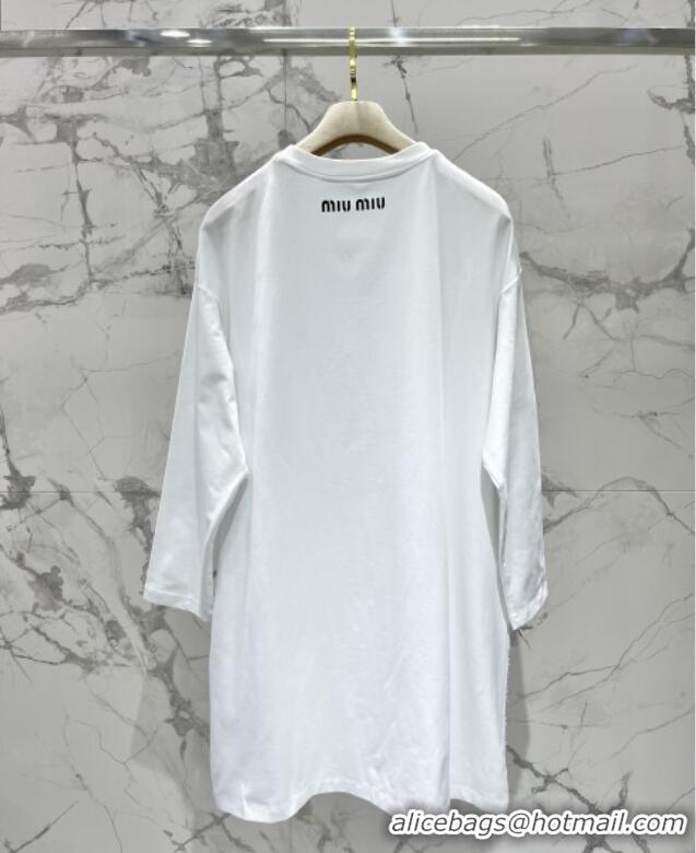 Reasonable Price Miu Miu Crystals Dress S090412 White 2025