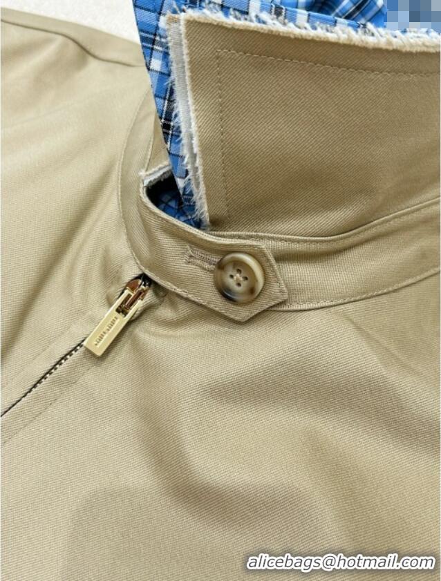 Super Quality Miu Miu Vest and Mini Skirt Set with Plaid Trim MIU090301 Khaki 2025