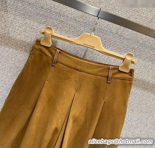 Grade Design Miu Miu Lambskin Suede Mini Skirt MIU090307 Brown 2025