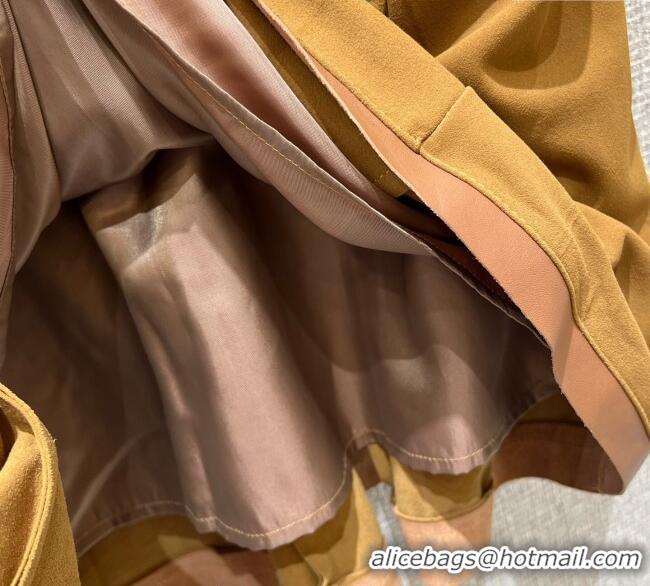 Grade Design Miu Miu Lambskin Suede Mini Skirt MIU090307 Brown 2025
