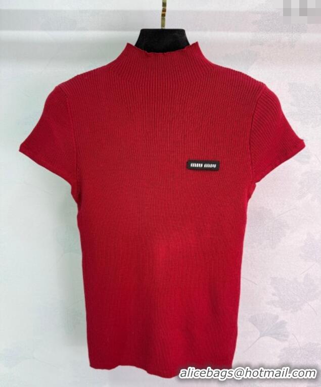 Well Crafted Miu Miu Wool Top MIU090302 Red 2025