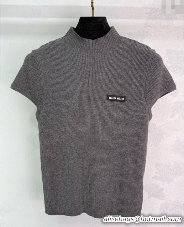 Good Looking Miu Miu Wool Top MIU090302 Grey 2025