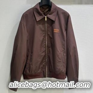 Top Quality Miu Miu Jacket MIU090311 Coco Brown 2025