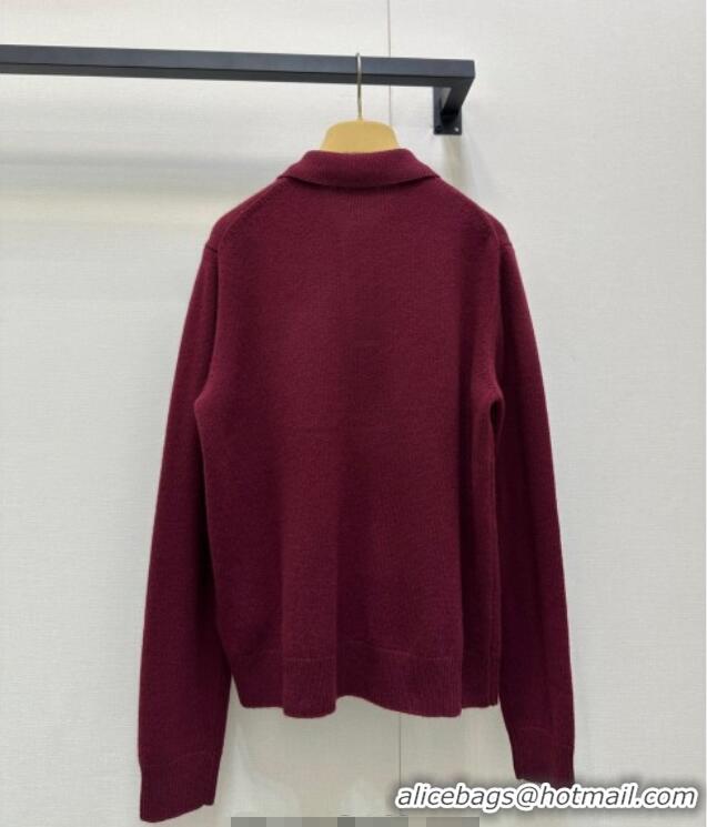 Well Crafted Miu Miu Cashmere Polo Sweatshirt MIU0903017 Red 2025