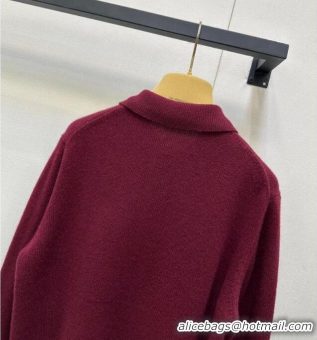 Well Crafted Miu Miu Cashmere Polo Sweatshirt MIU0903017 Red 2025
