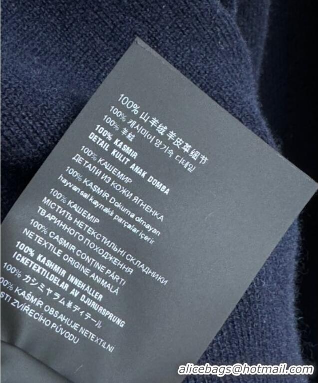 Top Grade Miu Miu Wool Sweater with Zip MIU0903020 Blue 2025