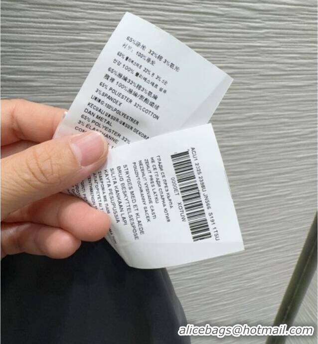 Buy Cheapest Miu Miu Striped Pleated Long Dress MIU0903022 Grey 2025