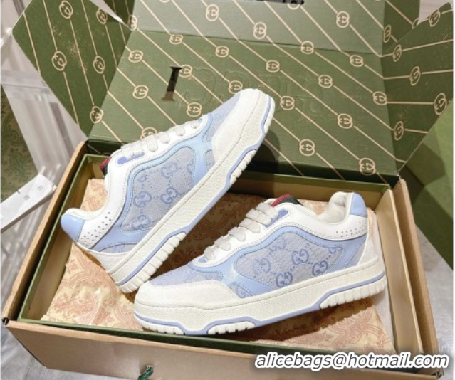 Stylish Gucci Re-Web Sneakers in GG Canvas and Leather Purple 1021024