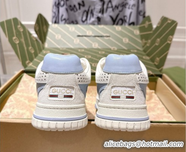 Stylish Gucci Re-Web Sneakers in GG Canvas and Leather Purple 1021024