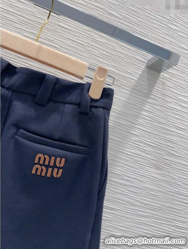 Well Crafted Miu Miu Jacket and Mini Skirt Set with Plaid Trim MIU0903023 Blue 2025