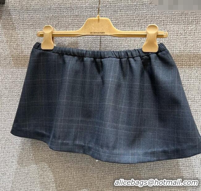Best Price Miu Miu Mohair and Wool Mini Skirt MIU0903026 Grey 2025