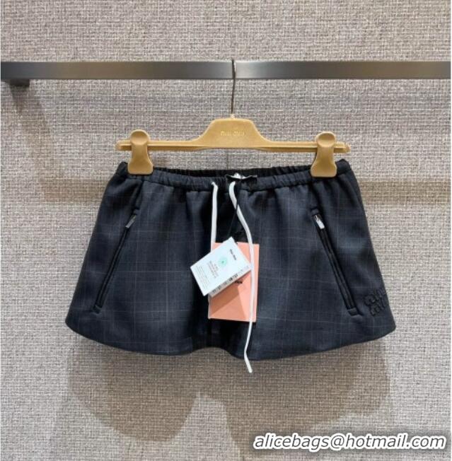 Best Price Miu Miu Mohair and Wool Mini Skirt MIU0903026 Grey 2025