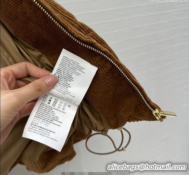 Grade Design Miu Miu Corduroy Down Jacket MIU0903025 Brown 2025