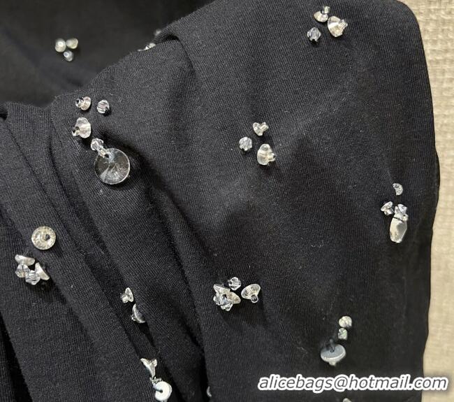 Super Quality Miu Miu Cotton Dress with Strass MIU0903028 Black 2025