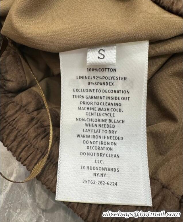 ​Luxury Discount Miu Miu Layer Mini Skirt MIU090331 Brown/Grey 2025