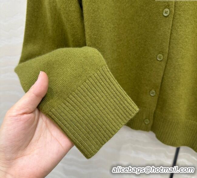 Buy Fashionable Miu Miu Cashmere Cardigan MIU0903030 Green 2025