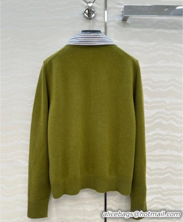 Buy Fashionable Miu Miu Cashmere Cardigan MIU0903030 Green 2025