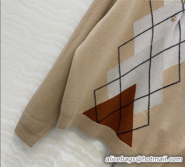 Buy Discount Miu Miu Wool Cashmere Sweater MIU090331 Beige 2025
