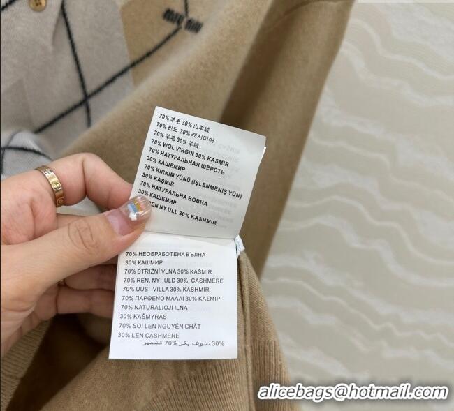 Buy Discount Miu Miu Wool Cashmere Sweater MIU090331 Beige 2025