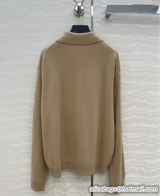Buy Discount Miu Miu Wool Cashmere Sweater MIU090331 Beige 2025