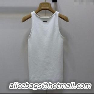 Unique Grade Miu Miu Cotton Vest MIU090333 White 2025