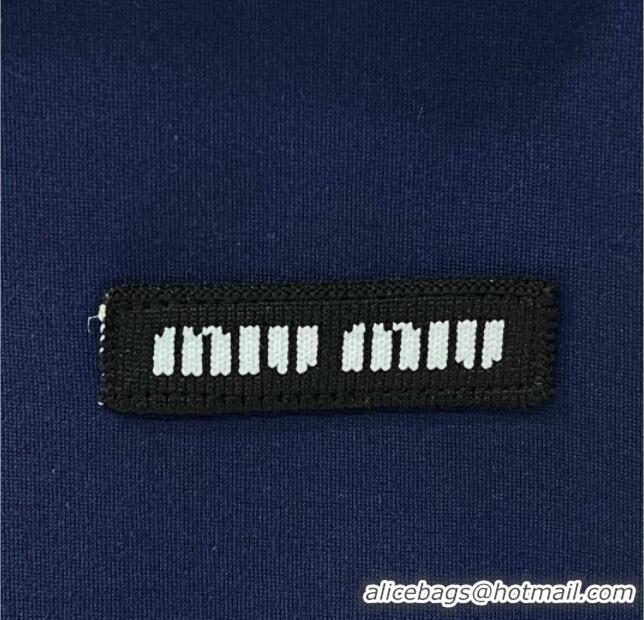 Big Discount Miu Miu Cotton Jacket MIU090332 Navy Blue 2025