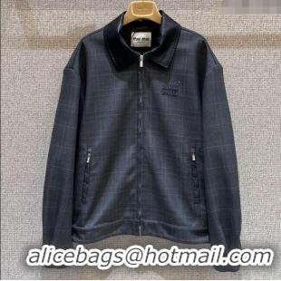 Low Price Miu Miu Mohair Wool Jacket MIU090334 Grey 2025