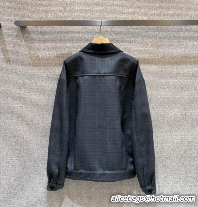 Low Price Miu Miu Mohair Wool Jacket MIU090334 Grey 2025