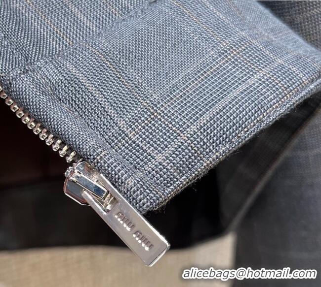 Low Price Miu Miu Mohair Wool Jacket MIU090334 Grey 2025