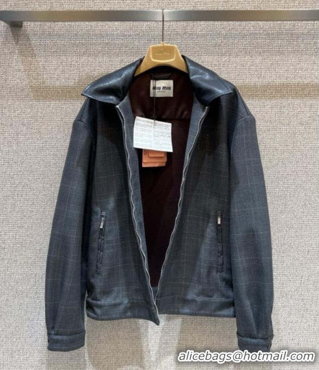 Low Price Miu Miu Mohair Wool Jacket MIU090334 Grey 2025