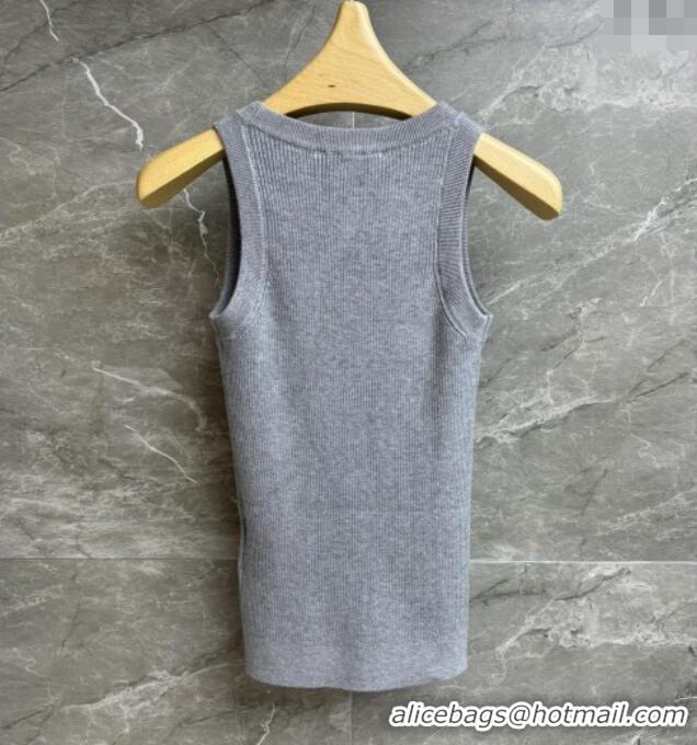 Affordable Price Miu Miu Wool Vest M91621 Grey 2025