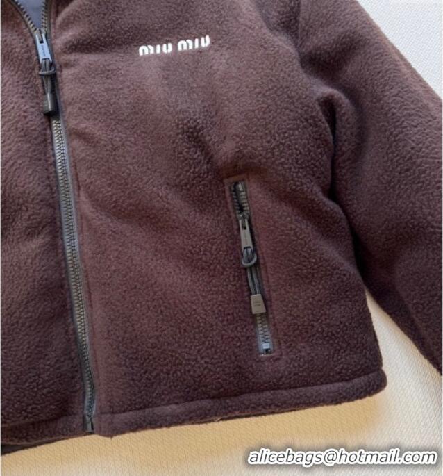 Reasonable Price Miu Miu Padded Jacket M091809 Brown 2025