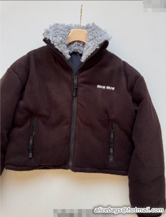 Reasonable Price Miu Miu Padded Jacket M091809 Brown 2025