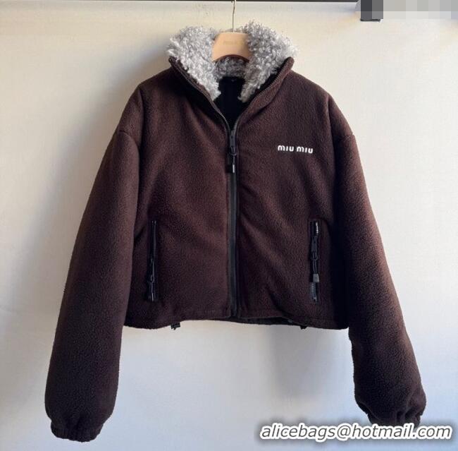 Reasonable Price Miu Miu Padded Jacket M091809 Brown 2025