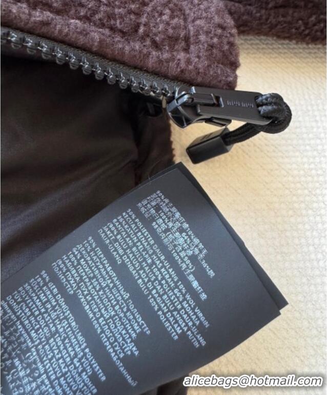 Reasonable Price Miu Miu Padded Jacket M091809 Brown 2025