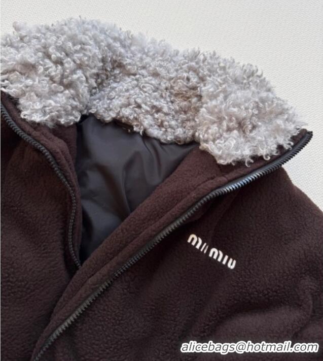 Reasonable Price Miu Miu Padded Jacket M091809 Brown 2025