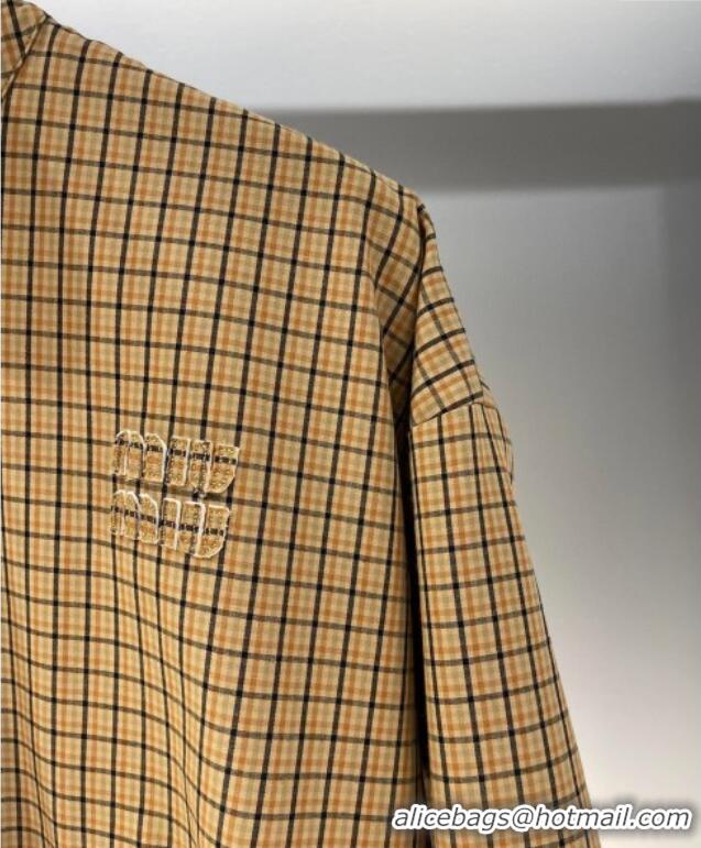 Market Sells Miu Miu Plaid Jacket M091814 Yellow 2025