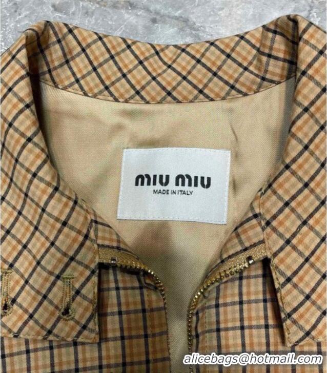 Market Sells Miu Miu Plaid Jacket M091814 Yellow 2025