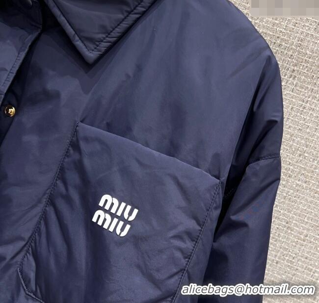 Best Quality Miu Miu Down Jacket M091815 Navy Blue 2025
