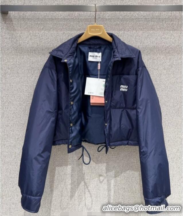 Best Quality Miu Miu Down Jacket M091815 Navy Blue 2025
