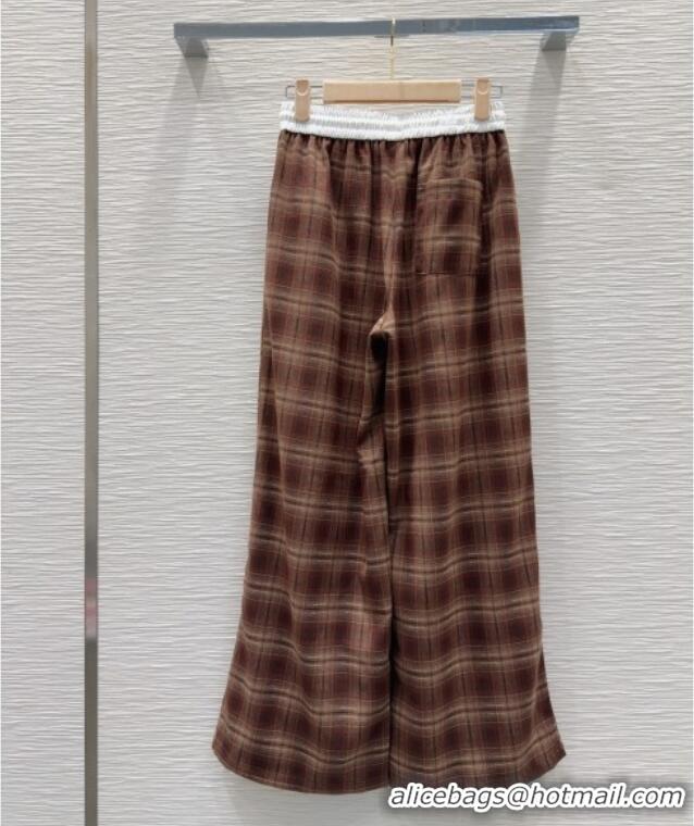 Famous Brand Miu Miu Plaid Jacket M091802 Brown 2025