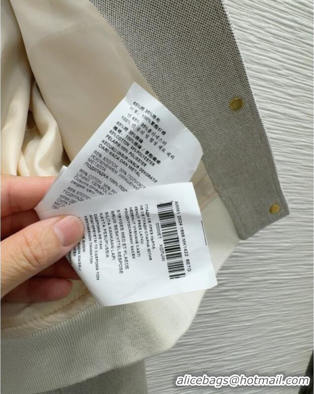 Traditional Discount Miu Miu Cotton Blend Jacket M091803 Grey 2025