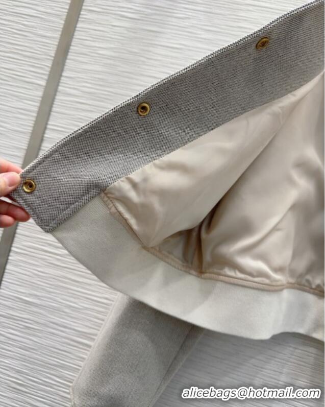 Traditional Discount Miu Miu Cotton Blend Jacket M091803 Grey 2025