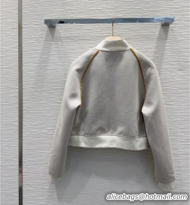 Traditional Discount Miu Miu Cotton Blend Jacket M091803 Grey 2025