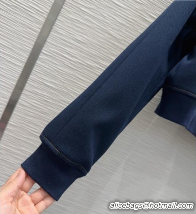 Top Quality Miu Miu Cotton Blend Jacket M091803 Blue 2025