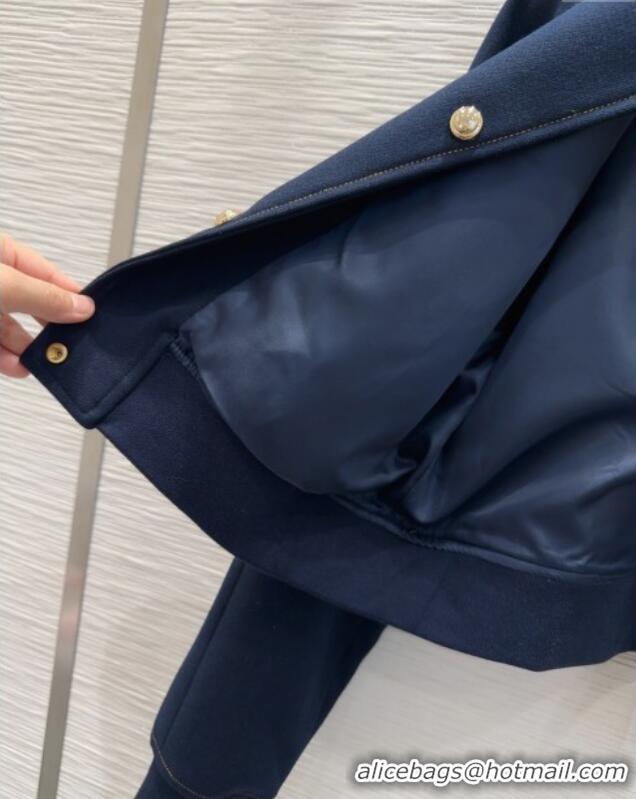 Top Quality Miu Miu Cotton Blend Jacket M091803 Blue 2025