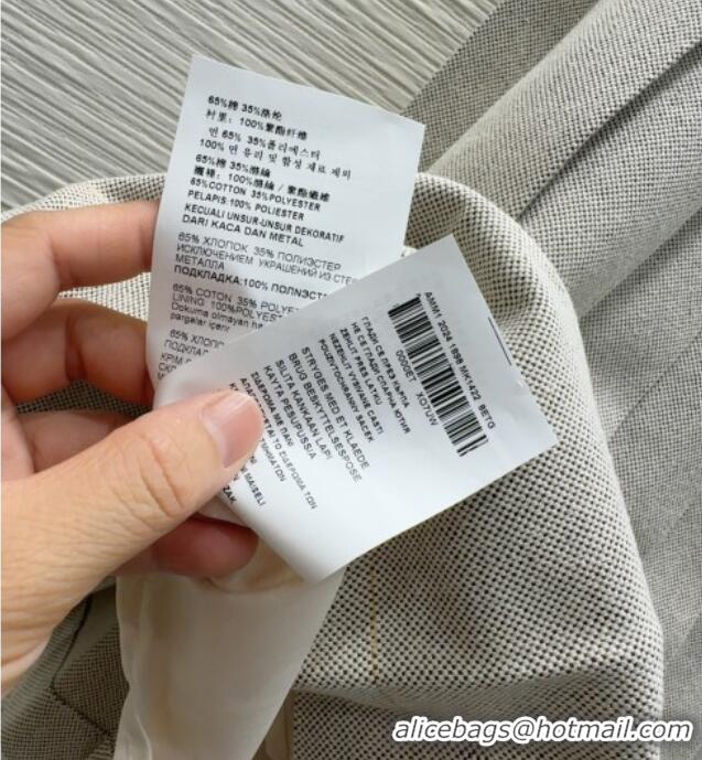 Super Quality Miu Miu Cotton Blend Pleated Skirt M091805 Grey 2025