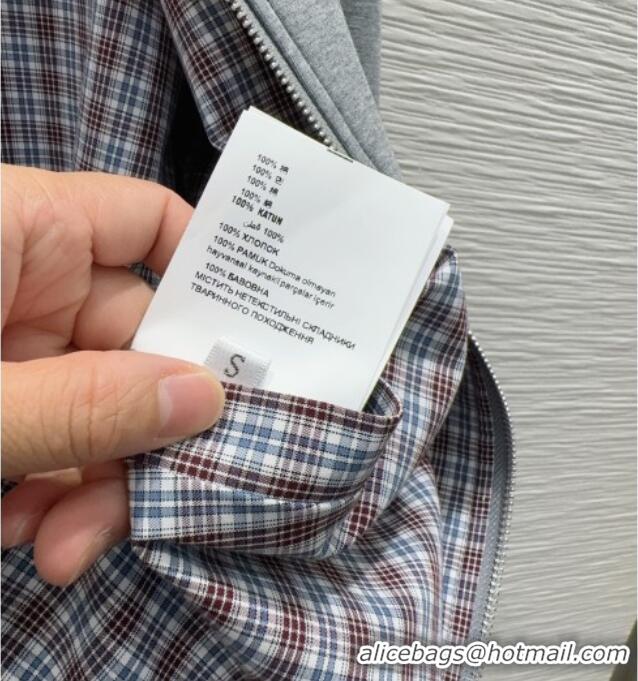 Grade Quality Miu Miu Cotton Jacket and Pants Set M091807 Grey 2025